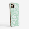 Abstract Lines in Mint Phone Case Side View. Available at www.dessi-designs.com