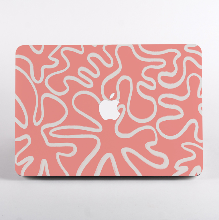 Abstract Lines MacBook Case in Pink. Available at www.dessi-degins.com