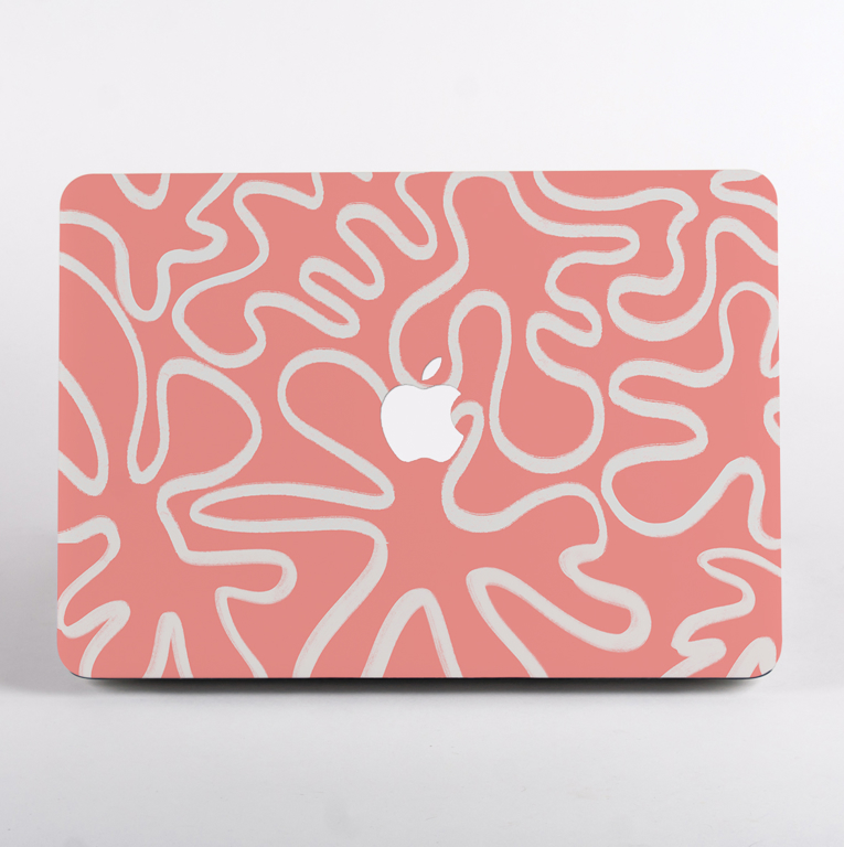 Abstract Lines MacBook Case in Pink. Available at www.dessi-degins.com