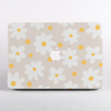 Beige Daisy Flowers MacBook Case. Available at www.dessi-designs.com