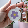 Picture of Flower Faux Leather Keyring