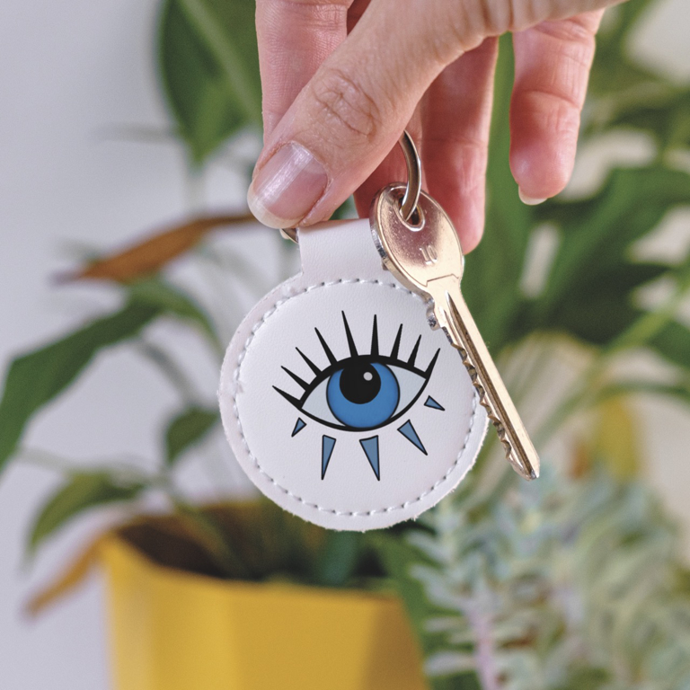 Picture of Evil Eye  leather Keyring