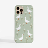 Goose Phone Case with Green Background