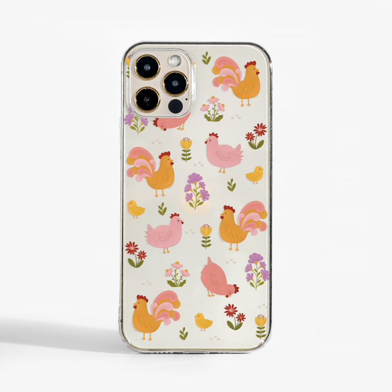 Chickens Clear Phone Case