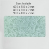 Available sizes for a green leaves desk mat